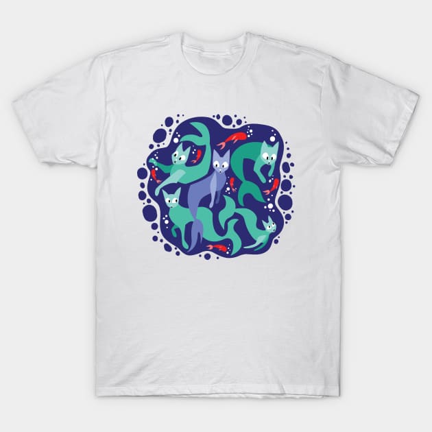 Mer-cats T-Shirt by JoyErskineArt